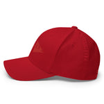 Clishirt© 3D Puff Embroidered Red Fish Structured Twill Cap