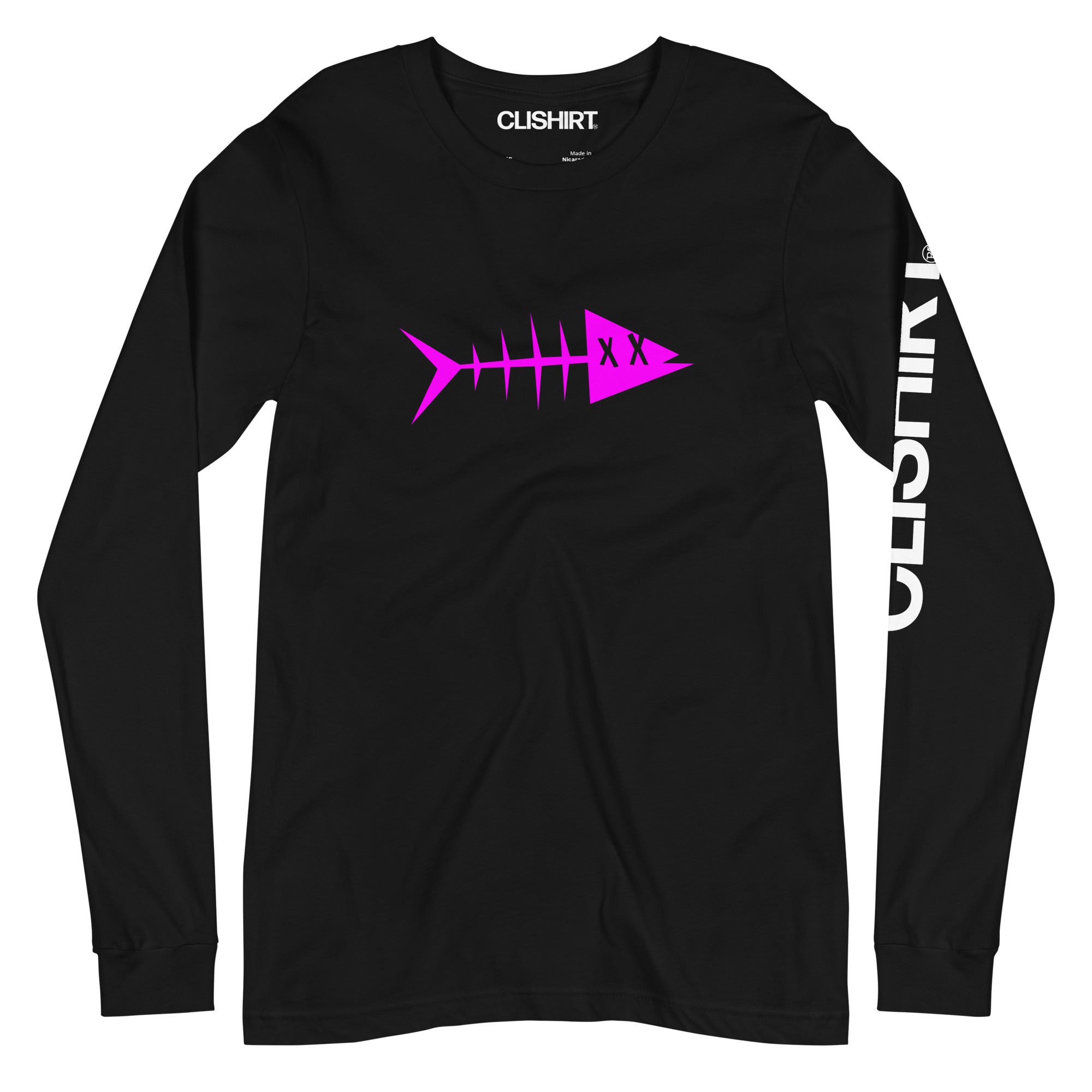 Clishirt© Magenta Fish Unisex Long Sleeve Tee