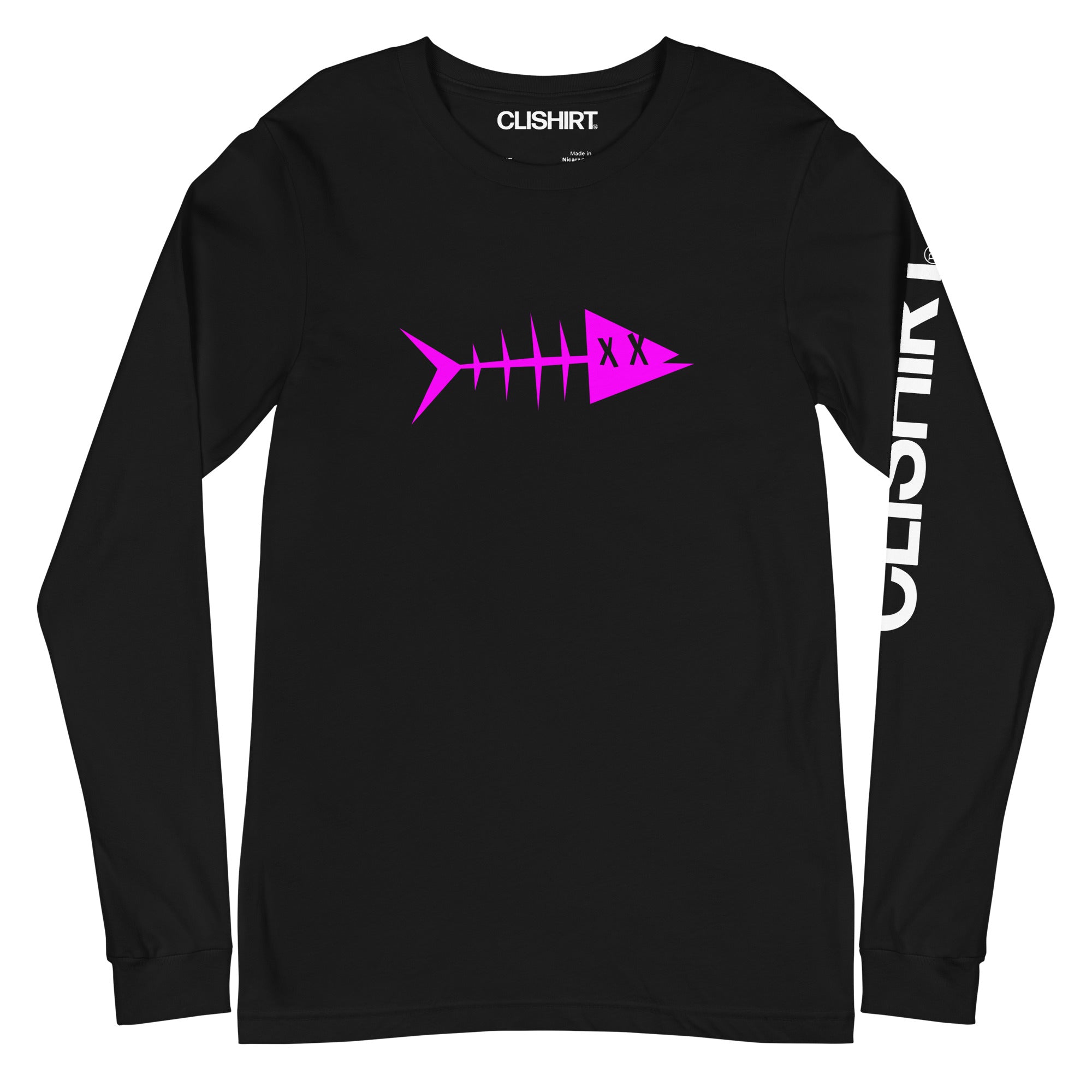 Clishirt© Magenta Fish Unisex Long Sleeve Tee