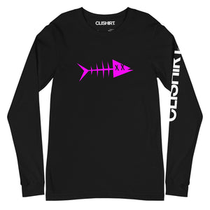 Clishirt© Magenta Fish Unisex Long Sleeve Tee
