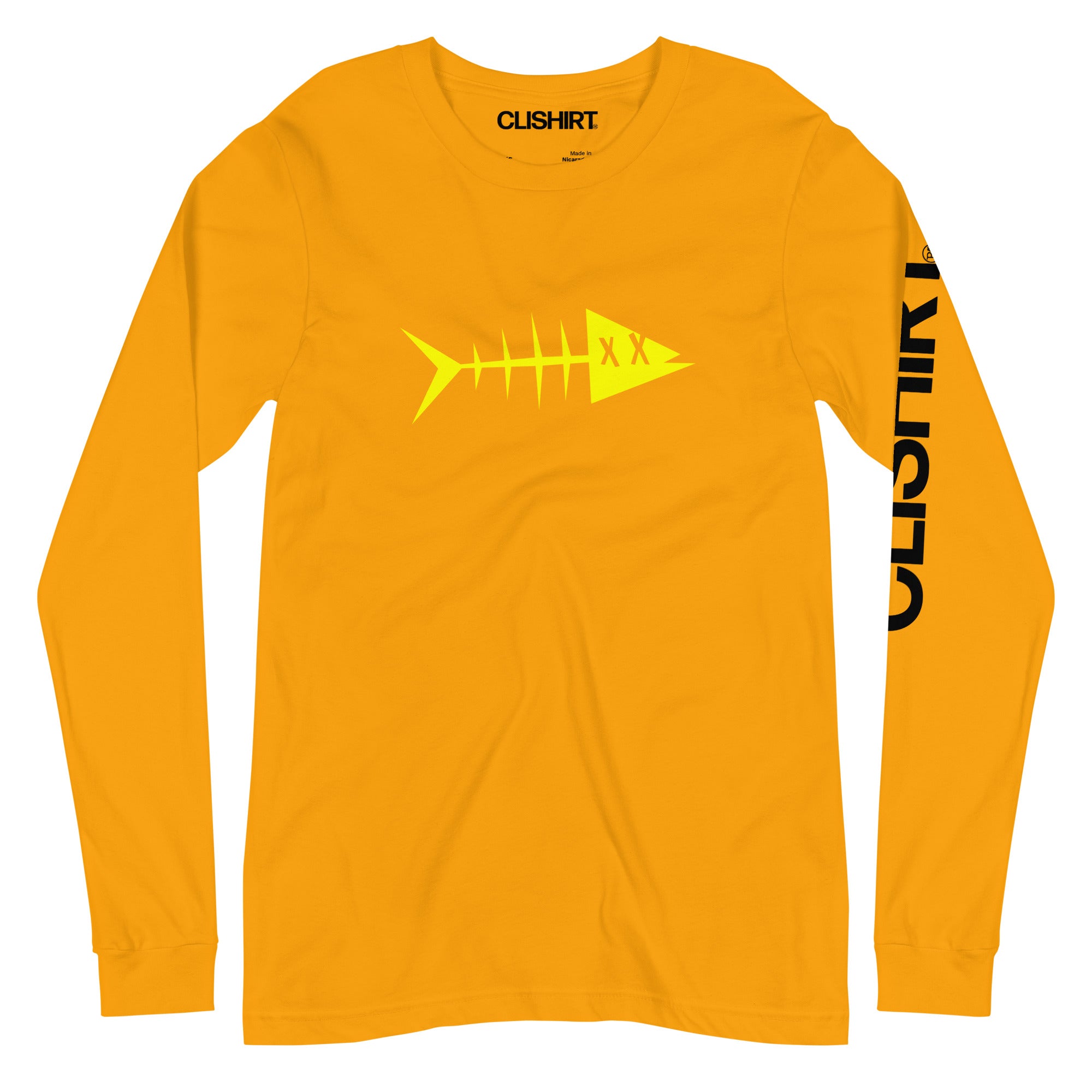 Clishirt© Yellow Fish Unisex Long Sleeve Tee