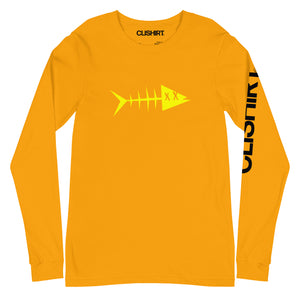 Clishirt© Yellow Fish Unisex Long Sleeve Tee