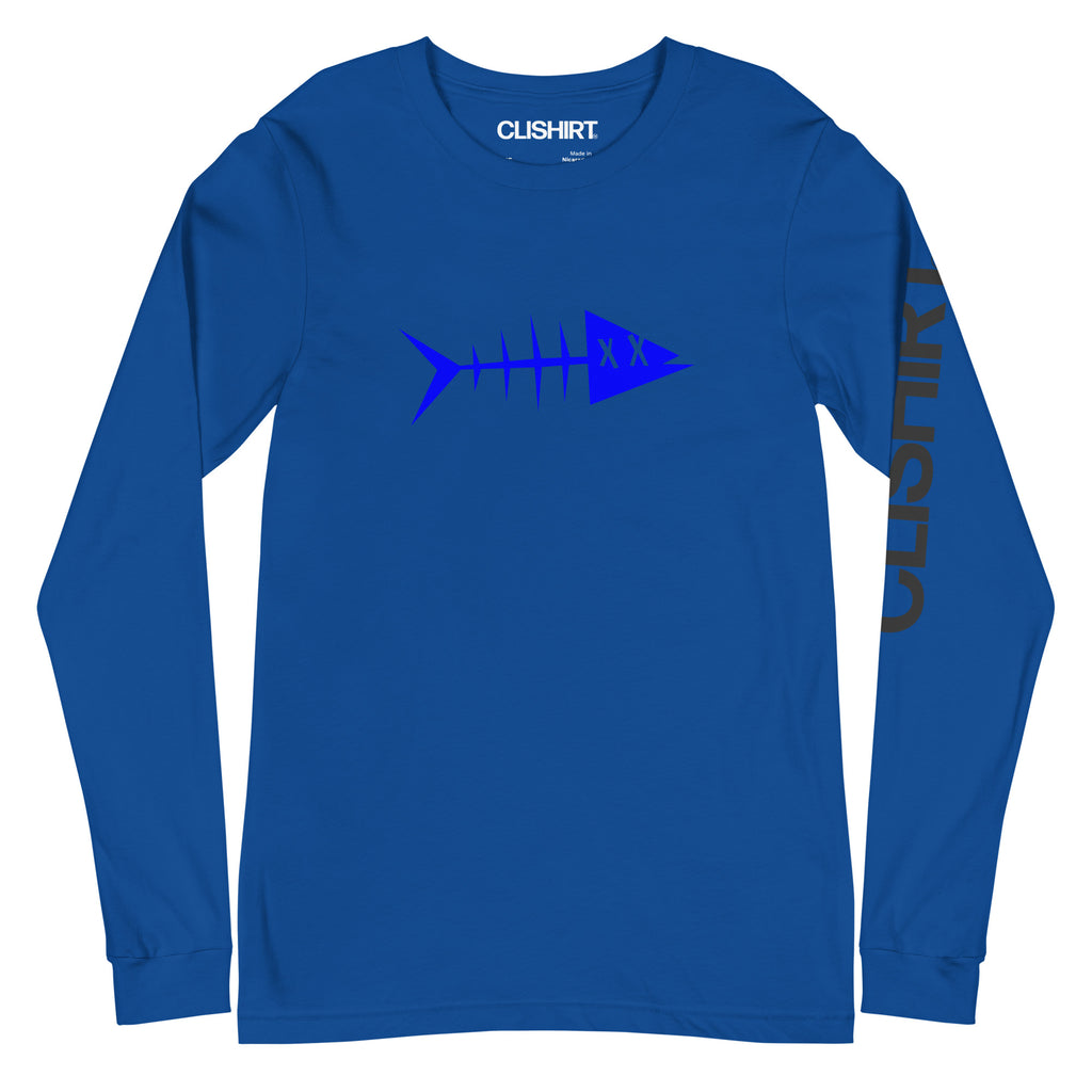 Clishirt© Blue Fish Unisex Long Sleeve Tee