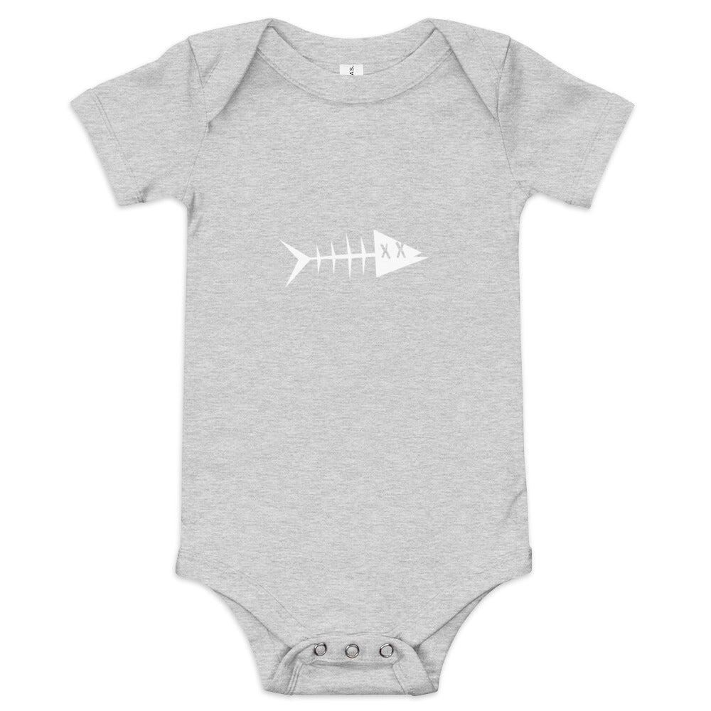 Clishirt© White Fish Baby short sleeve one piece
