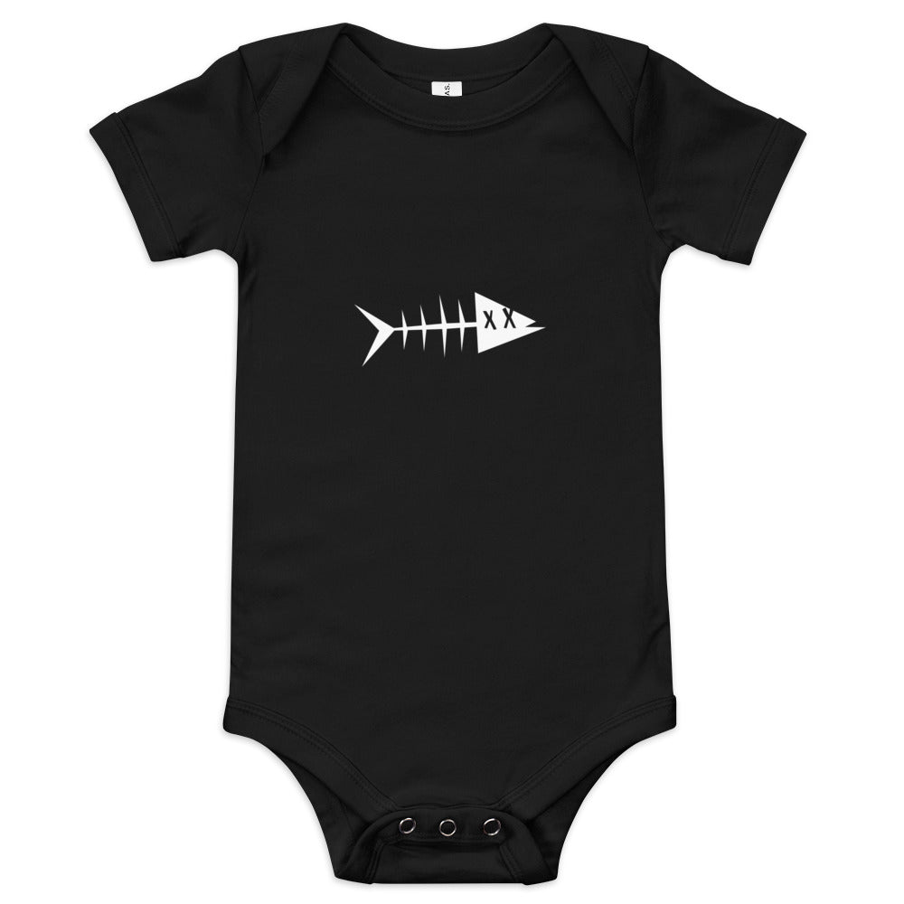 Clishirt© White Fish Baby short sleeve one piece