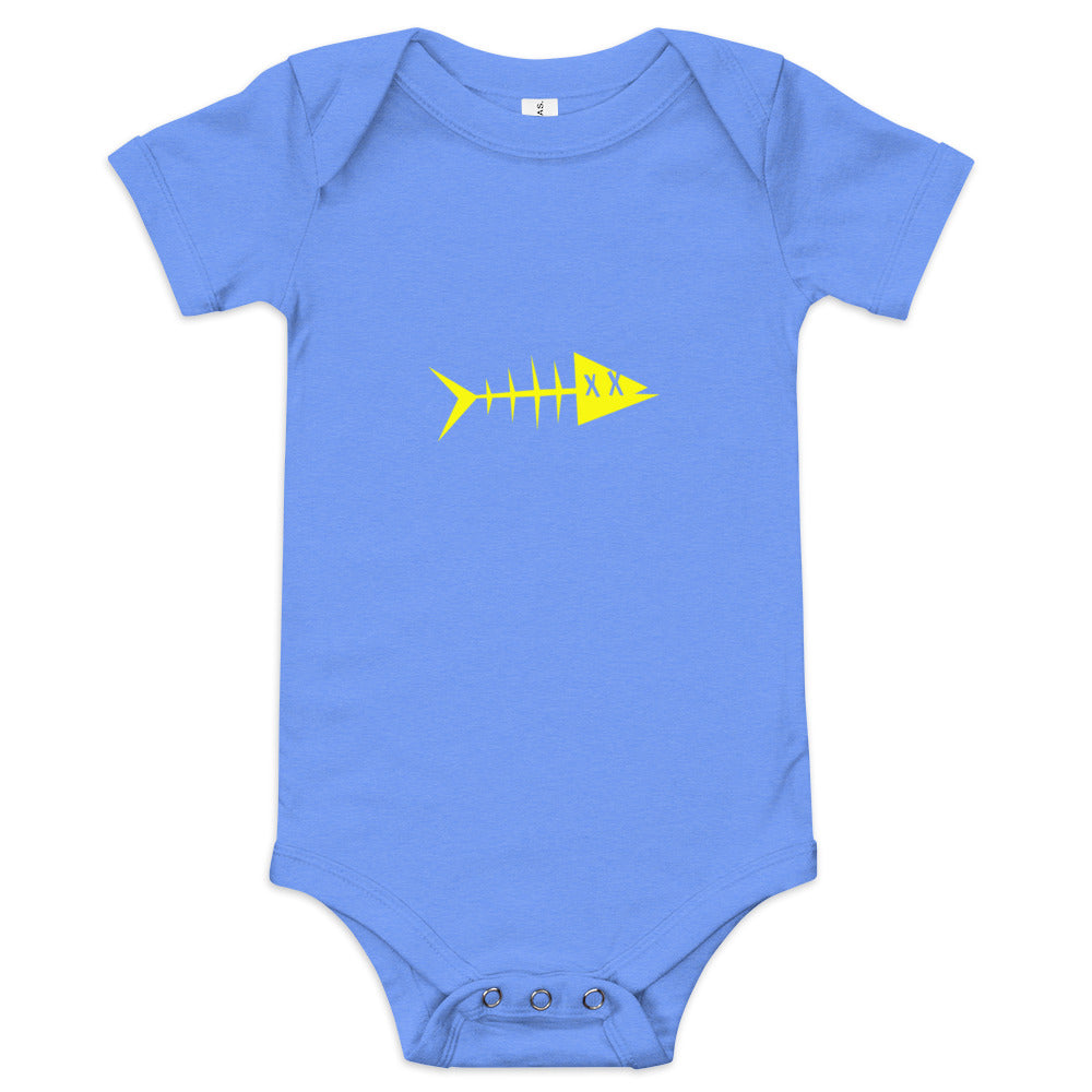 Clishirt© Yellow Fish Baby short sleeve one piece