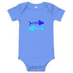 Clishirt© Blue Fish Cyan Fish Baby short sleeve one piece