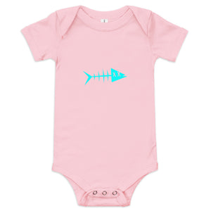 Clishirt© Cyan Fish Baby short sleeve one piece