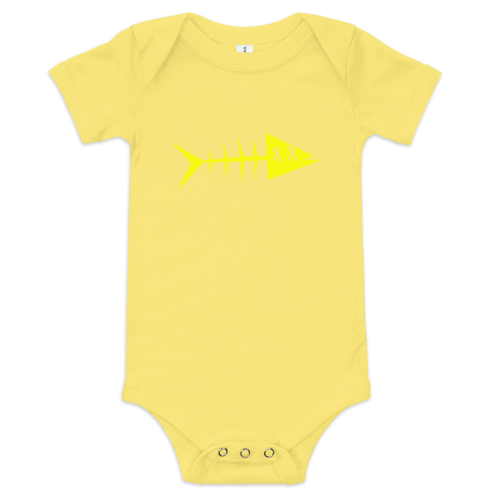 Clishirt© Yellow Fish Baby short sleeve one piece