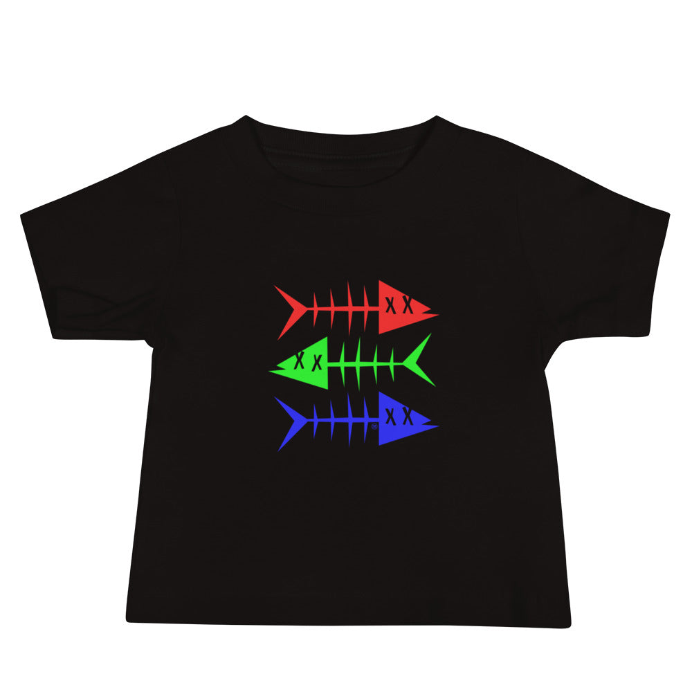 Clishirt© Red Green Blue Fish Baby Jersey Short Sleeve Tee