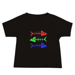 Clishirt© Red Green Blue Fish Baby Jersey Short Sleeve Tee