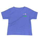 Clishirt© White Green Fish Baby Jersey Short Sleeve Tee