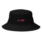 Clishirt© Embroidered Magenta FishBucket Hat