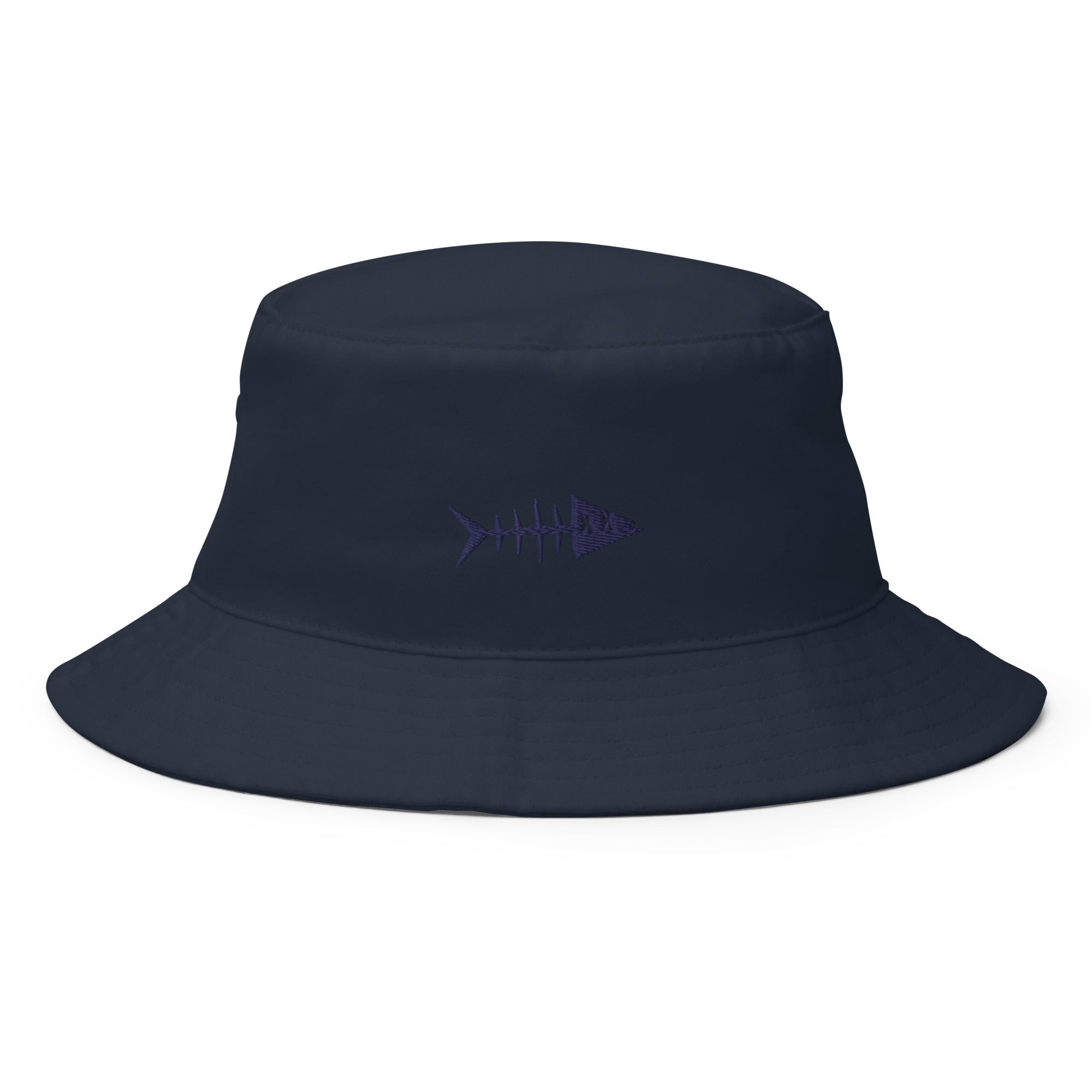 Clishirt© Embroidered Navy Fish Bucket Hat