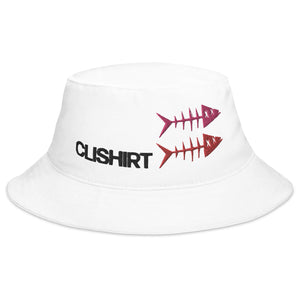 Clishirt© Embroidered Red Magenta Fish Bucket Hat