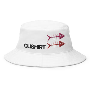 Clishirt© Embroidered Red Magenta Fish Bucket Hat