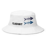 Clishirt© Embroidered Navy Royal Blue Fish Bucket Hat