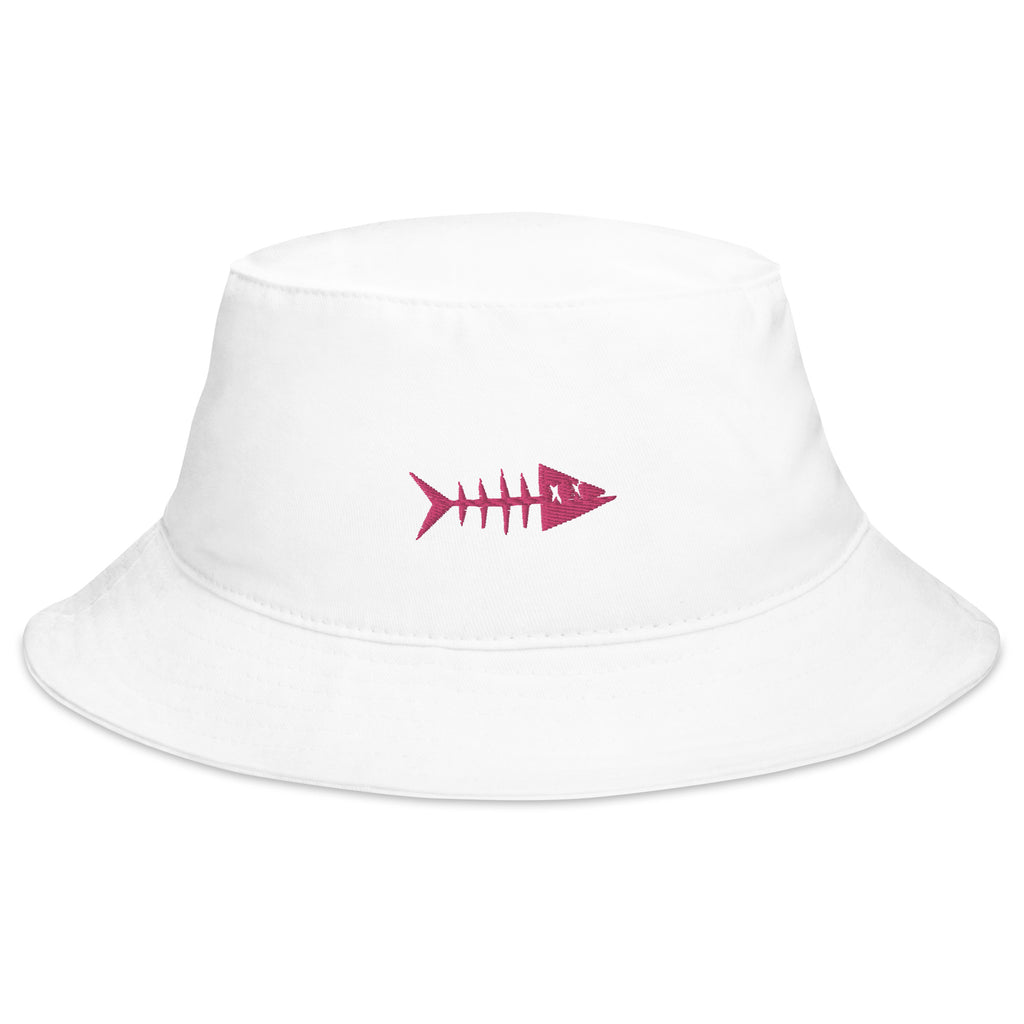 Clishirt© Embroidered Magenta Fish Bucket Hat