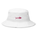 Clishirt© Embroidered Magenta Fish Bucket Hat