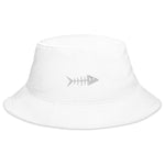 Clishirt© Embroidered White Fish Bucket Hat