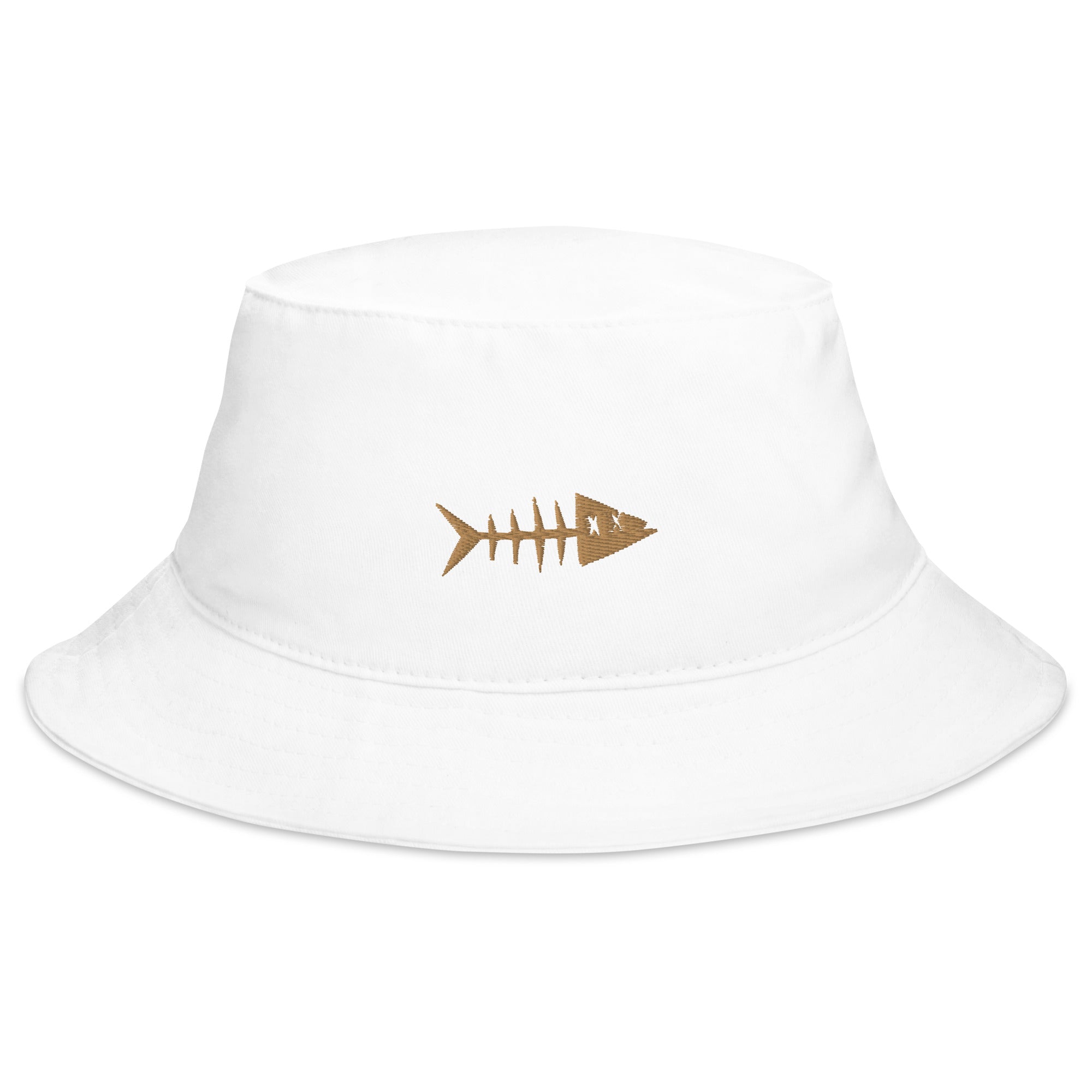 Clishirt© Embroidered Old Gold Fish Bucket Hat