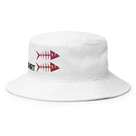 Clishirt© Embroidered Red Magenta Fish Bucket Hat