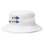 Clishirt© Embroidered Navy Royal Blue Fish Bucket Hat
