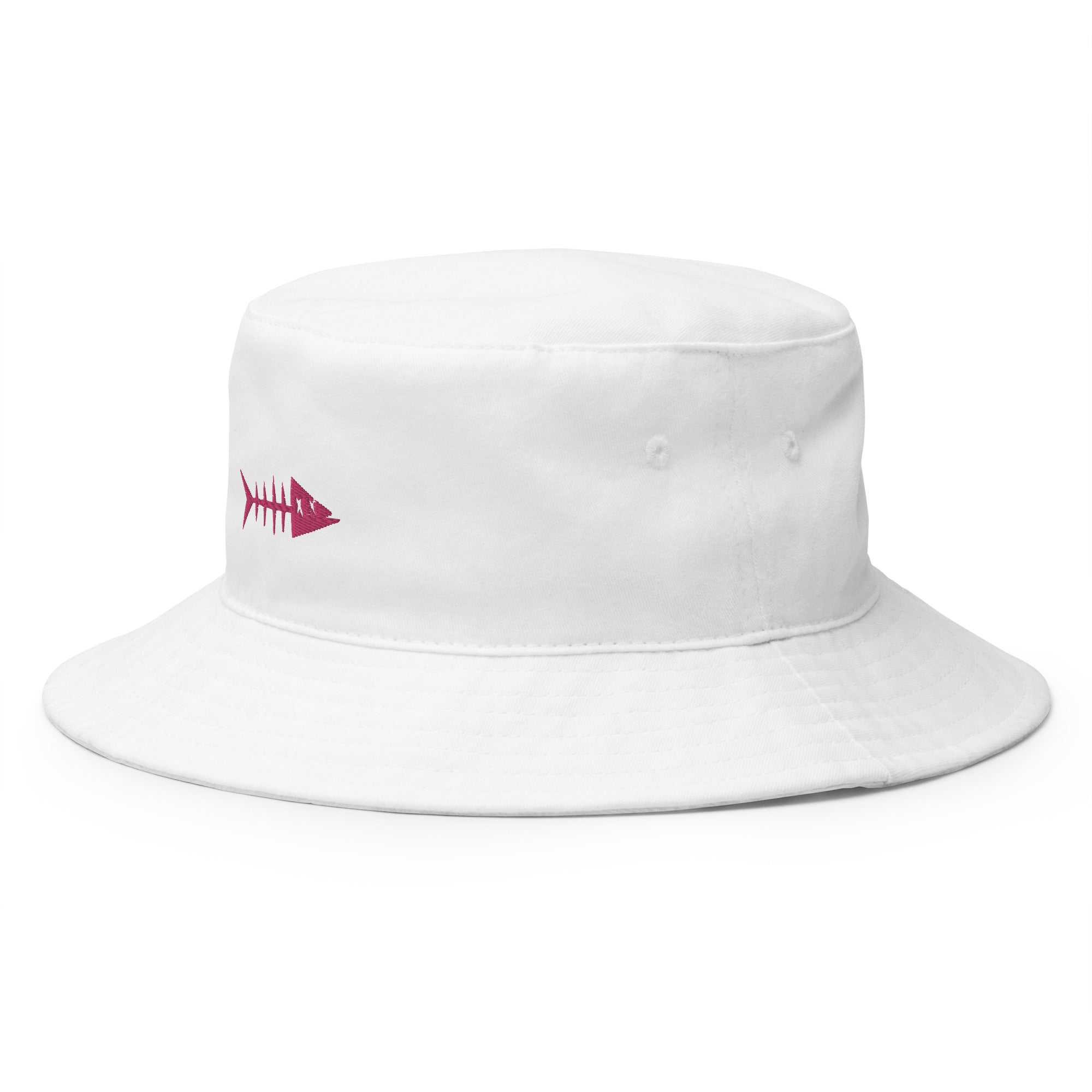 Clishirt© Embroidered Magenta Fish Bucket Hat