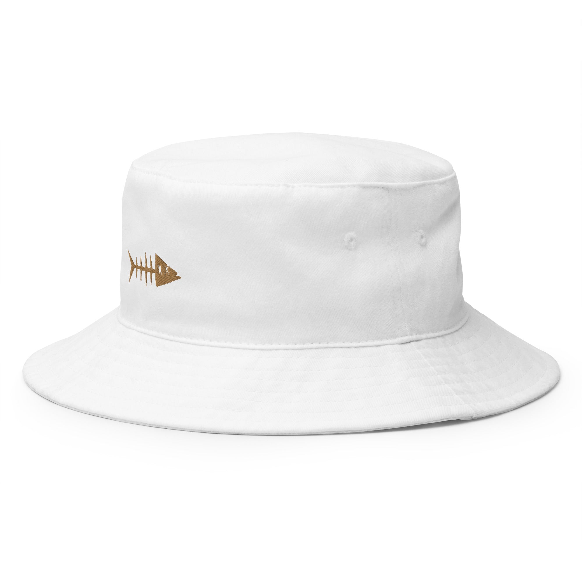 Clishirt© Embroidered Old Gold Fish Bucket Hat