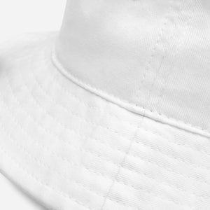 Clishirt© Embroidered White Fish Bucket Hat