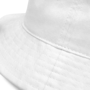 Clishirt© Embroidered White Fish Bucket Hat