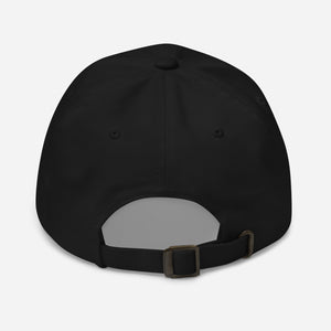 Clishirt© Embroidered Black Fish on Black Dad Hat