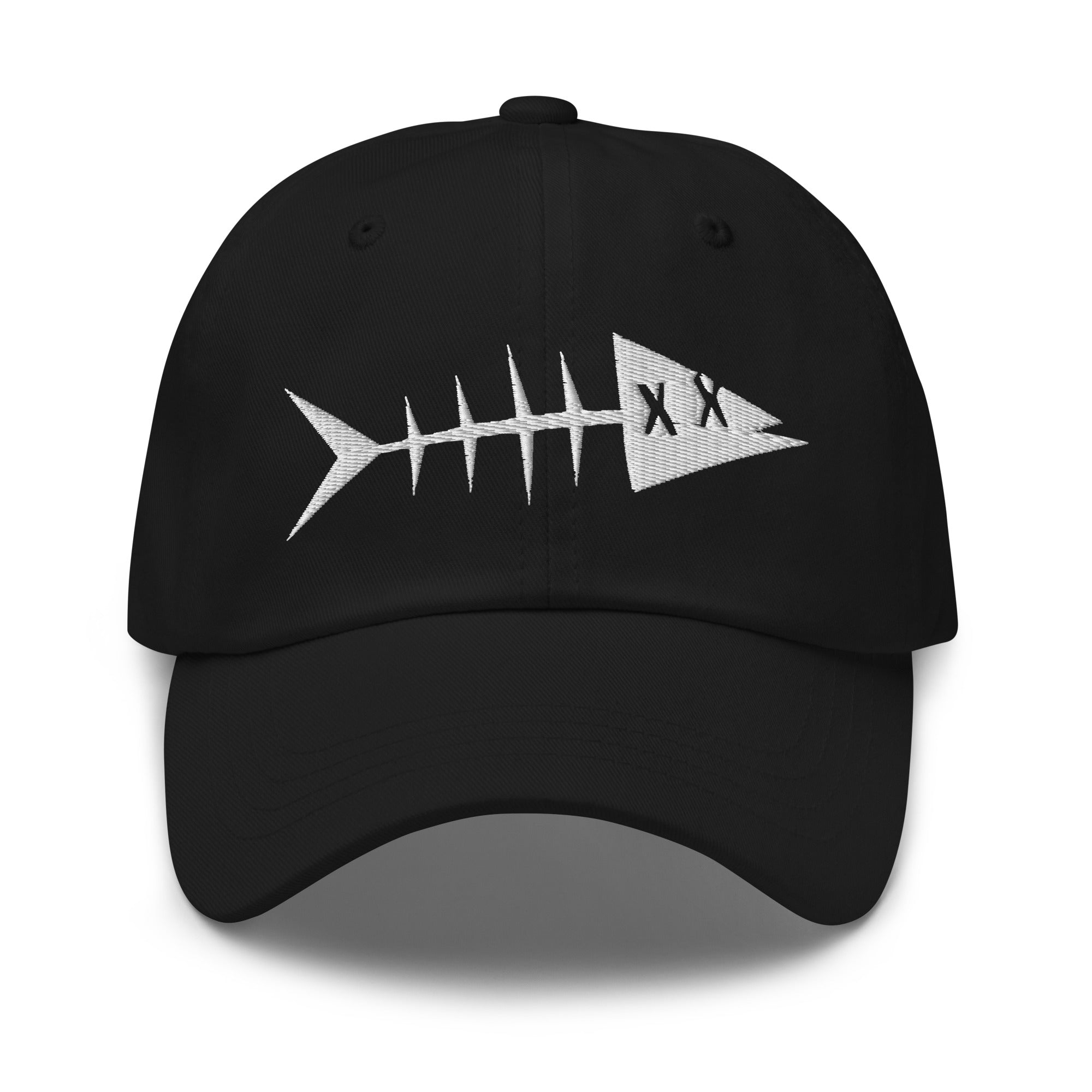 Clishirt© Embroidered White Fish Dad Hat