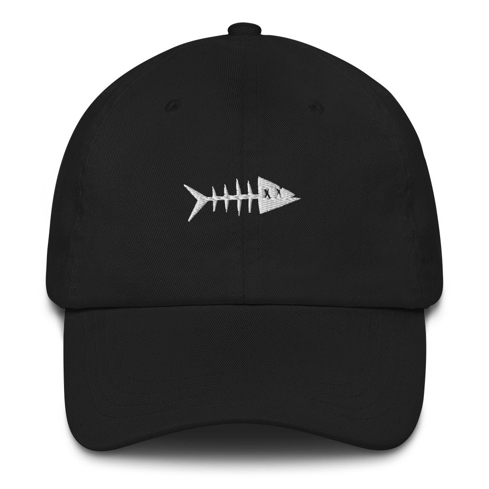 Clishirt© Embroidered White Fish Dad hat