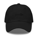 Clishirt© Embroidered Black Fish Dad hat
