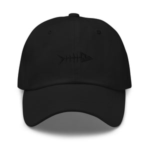 Clishirt© Embroidered Black Fish Dad hat