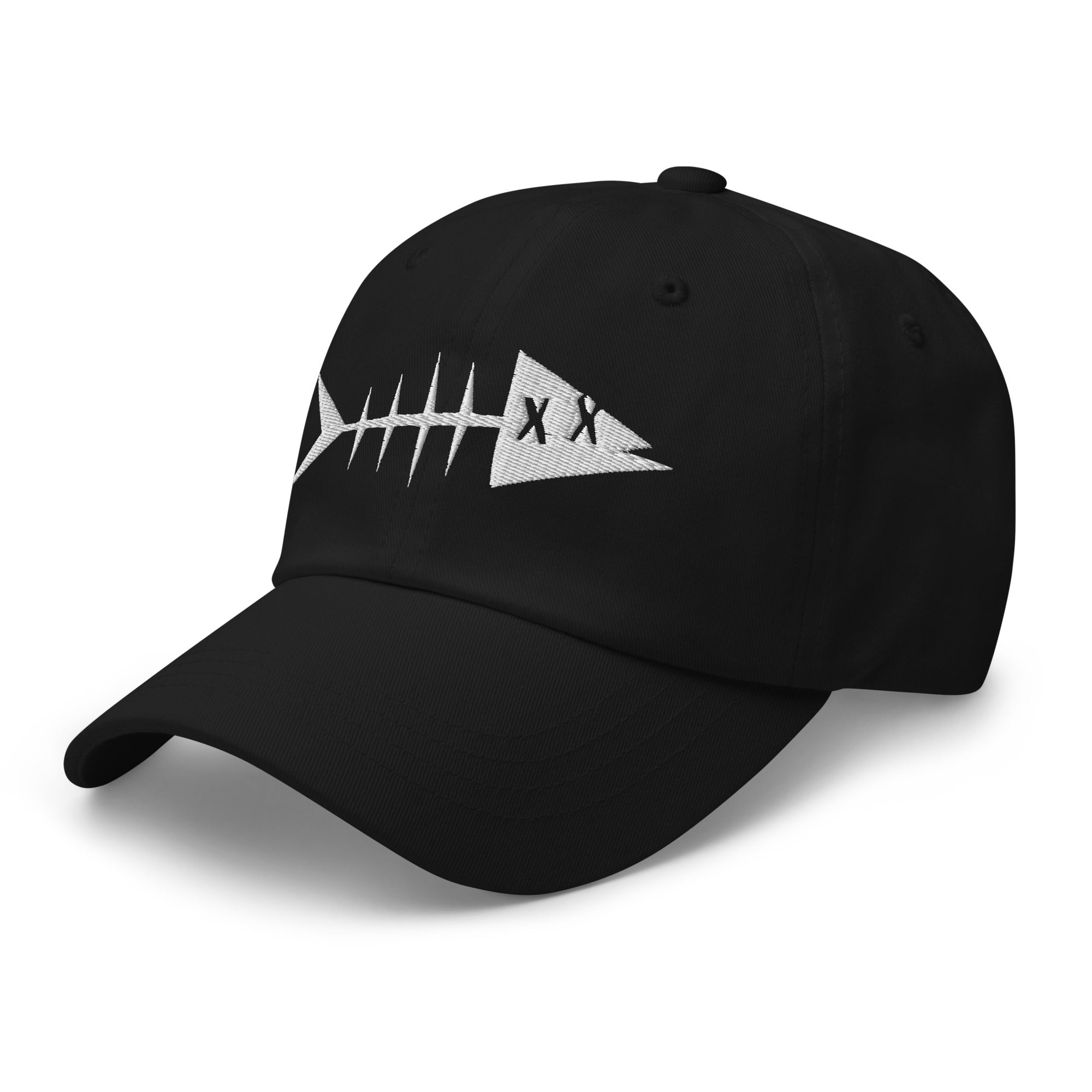 Clishirt© Embroidered White Fish Dad Hat