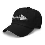 Clishirt© Embroidered White Fish Dad Hat