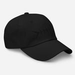 Clishirt© Embroidered Black Fish on Black Dad Hat