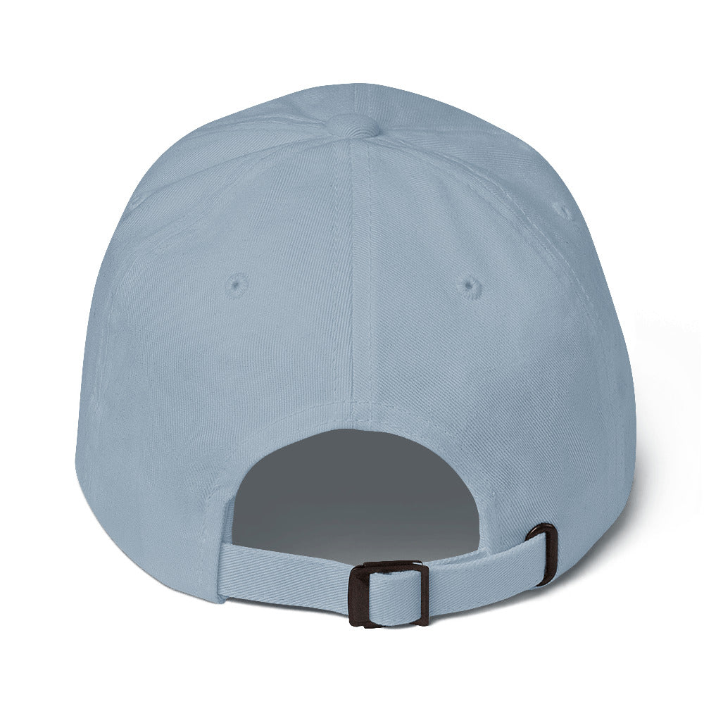 Clishirt© Multi Color Embroidered Dog Drinking Rain Illustration Dad hat