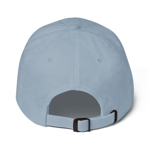 Clishirt© Multi Color Embroidered Dog Drinking Rain Illustration Dad hat