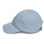 Clishirt© Multi Color Embroidered Dog Drinking Rain Illustration Dad hat