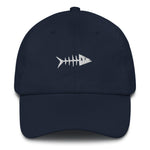 Clishirt© Embroidered White Fish Dad hat