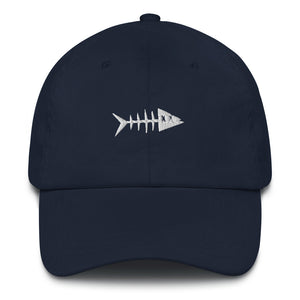 Clishirt© Embroidered White Fish Dad hat