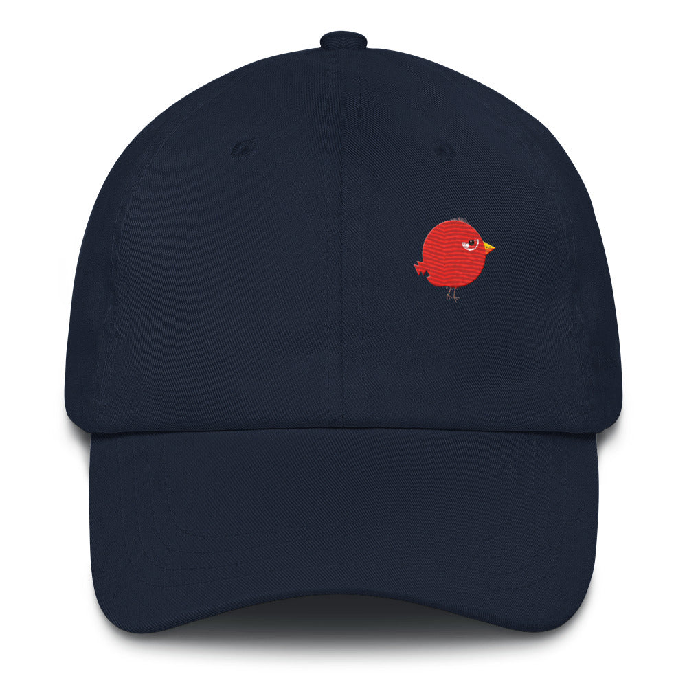 Clishirt© Multi-Color Embroidered Stone Bird Illustration Dad hat