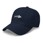 Clishirt© Embroidered White Fish Dad hat