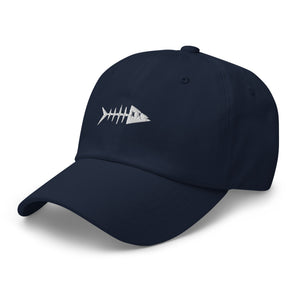 Clishirt© Embroidered White Fish Dad hat