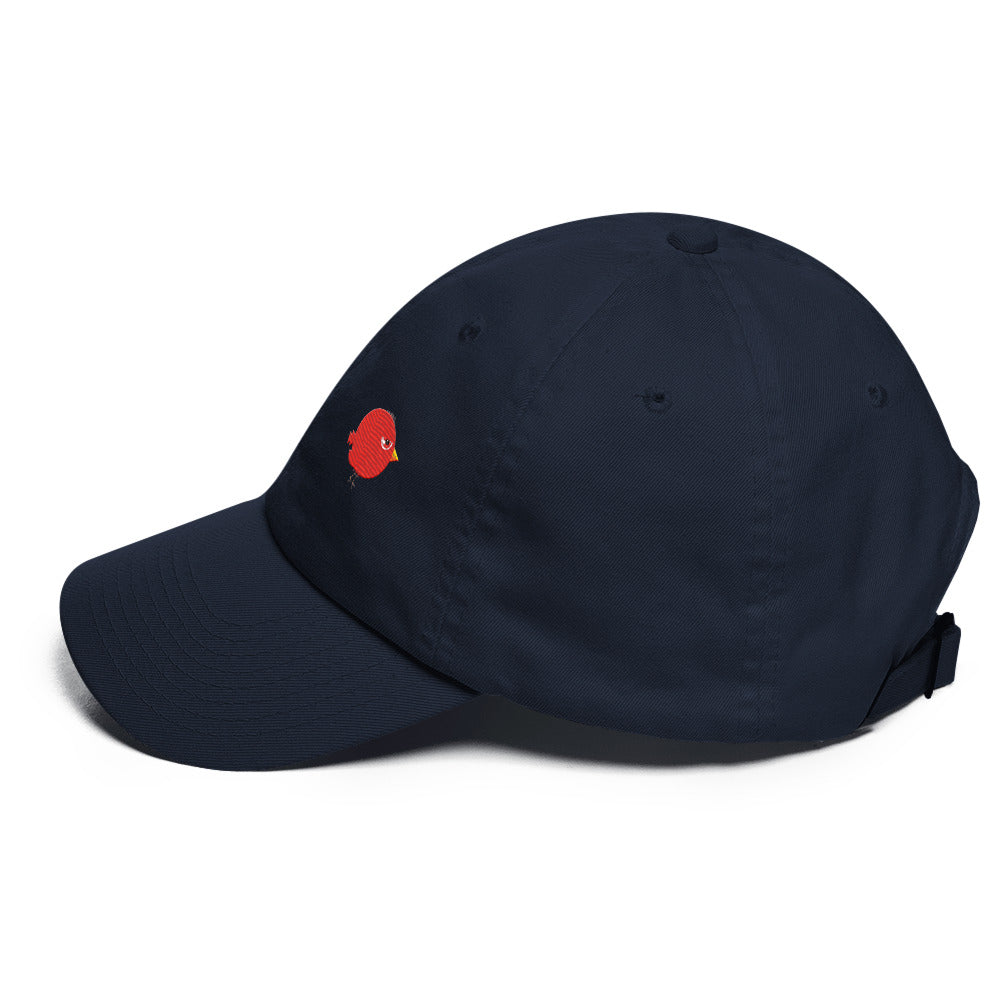 Clishirt© Multi-Color Embroidered Stone Bird Illustration Dad hat