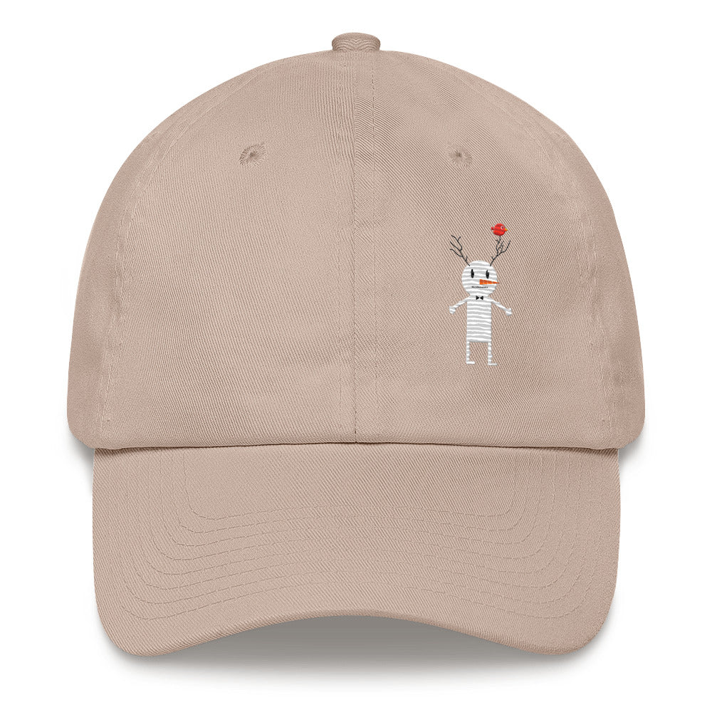 Clishirt© Multi-Color Embroidered Snow Man Illustration Dad hat