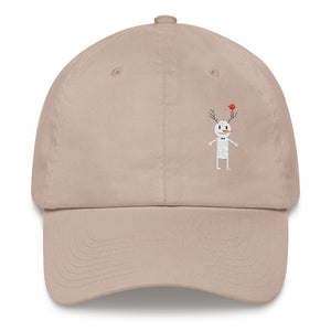 Clishirt© Multi-Color Embroidered Snow Man Illustration Dad hat